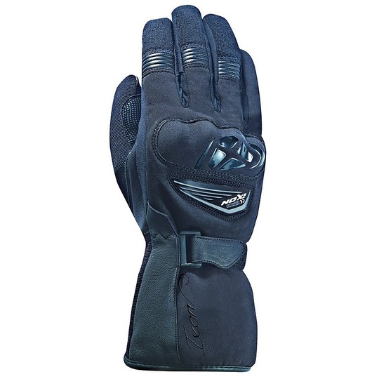 Motorcycle Gloves Winter Woman leather and textile Pro Ice Lady HP Black