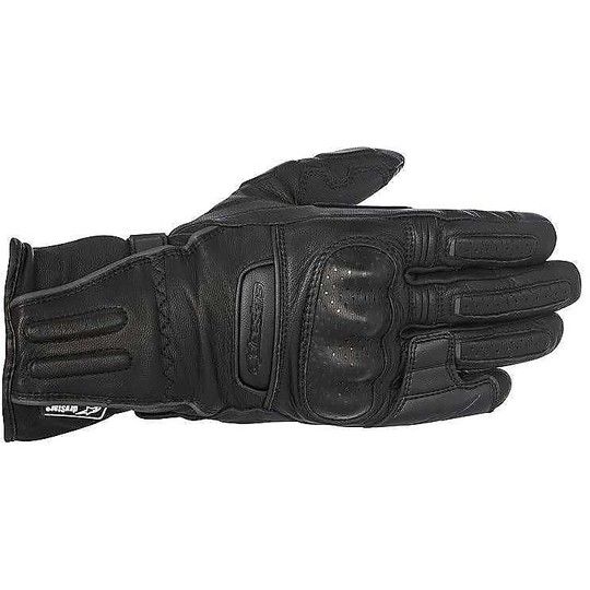 Motorcycle Gloves Women Leather Alpinestars Stella M56 Drystar Black