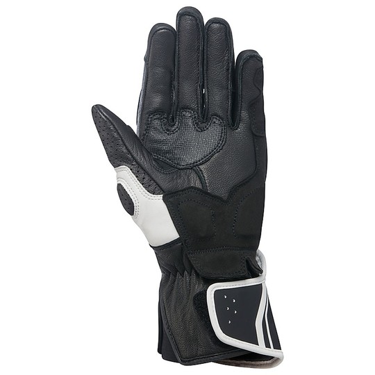 Motorcycle Gloves Women Leather Racing Alpinestars Stella SP-8 v2 Black White