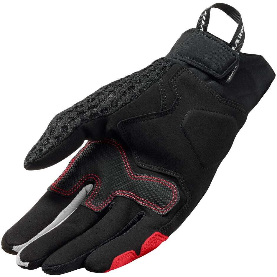 Motorcycle Gloves Women Rev'it VELOZ LADIES Black Red