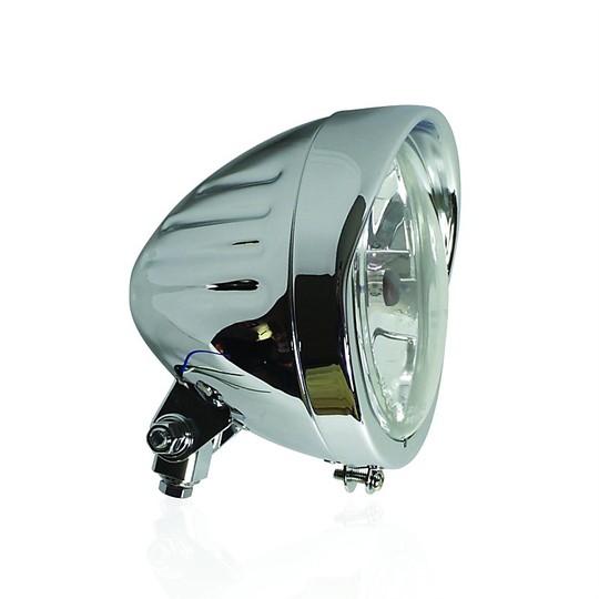 Motorcycle Headlight Homologated Combo H4 Chrome Lamp