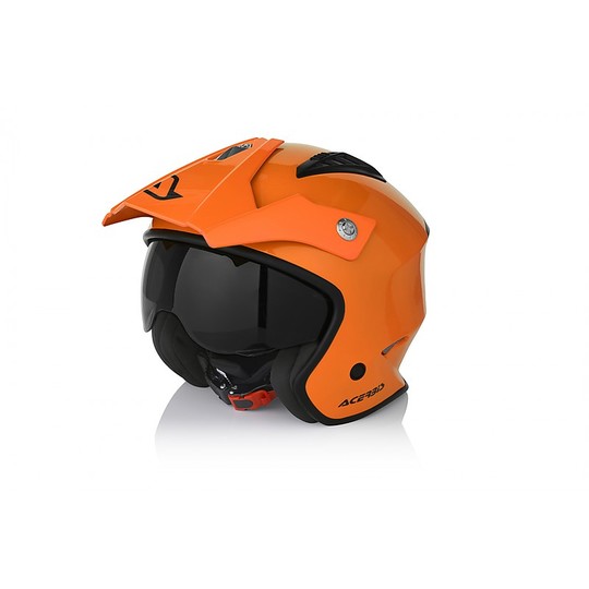 Motorcycle Helmet Acerbis Jet Model ARIA Orange Fluo