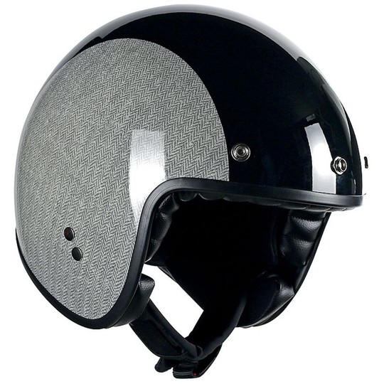 Motorcycle Helmet AGV Diesel Jet-OLD JACK Herringbone Grey