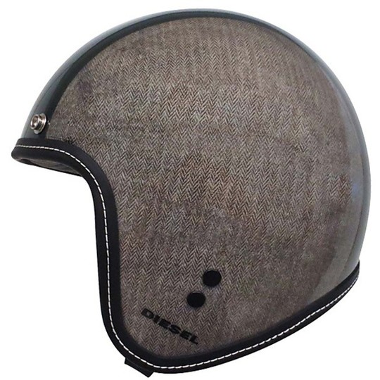 Motorcycle Helmet AGV Diesel Jet-OLD JACK Herringbone Grey