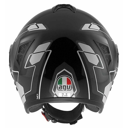 Motorcycle Helmet Agv FiberLight Multi Future Black Grey