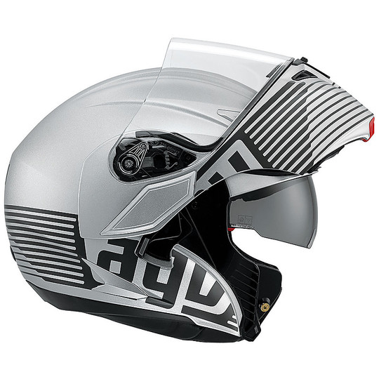 Motorcycle Helmet Agv Modular Compact New Multi Double approval Audaz Grey