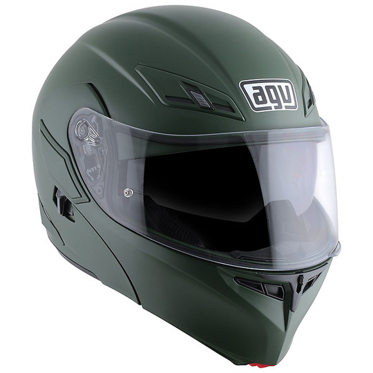 Motorcycle Helmet Agv Modular Compact ST Double approval Military Green Matt