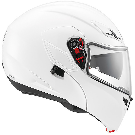 Motorcycle Helmet Agv Modular Compact ST Double approval Mono White
