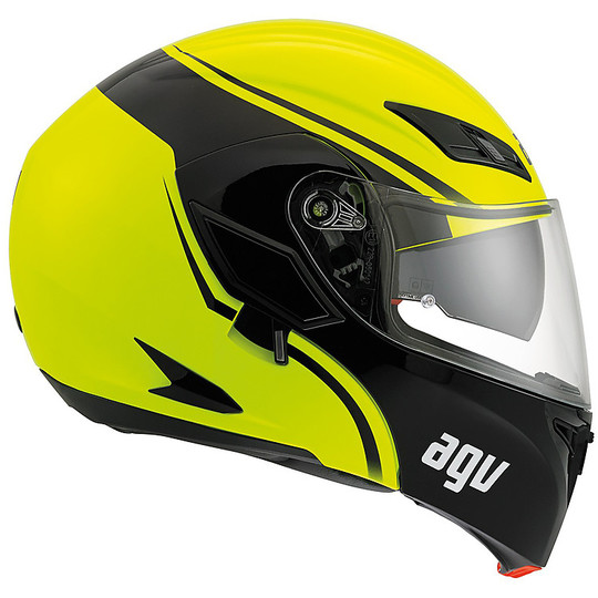 Motorcycle Helmet Agv Modular Compact ST Double approval Multi Course Yellow Black