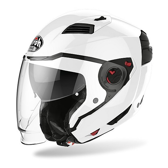 Motorcycle Helmet Airoh Executive Steering crossover Color Pearl White