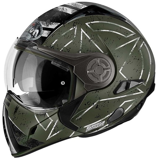 Motorcycle Helmet Airoh J106 Command Dropdown Green Matte