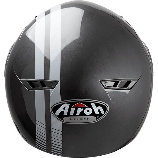 Motorcycle Helmet Airoh Jet City One Flash Double Visor Charcoal