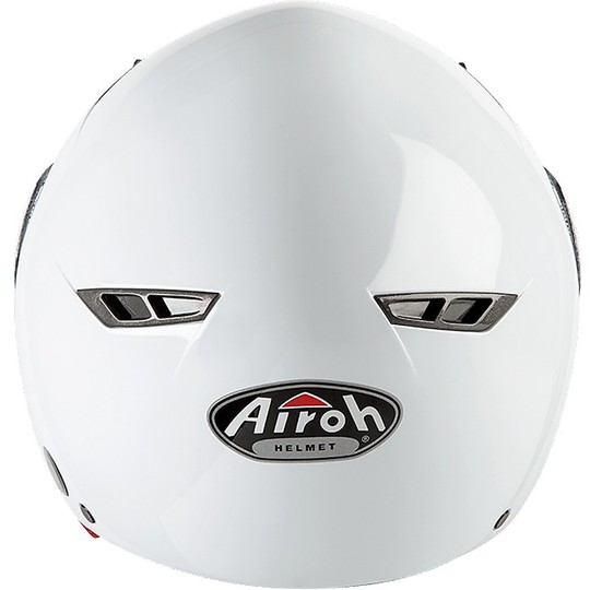 Motorcycle Helmet Airoh Jet City One Flash Dual Visor Color Glossy White