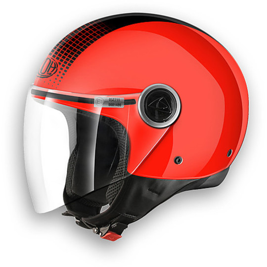 Motorcycle Helmet Airoh Jet Malibu TOUCH ORANGE GLOSS