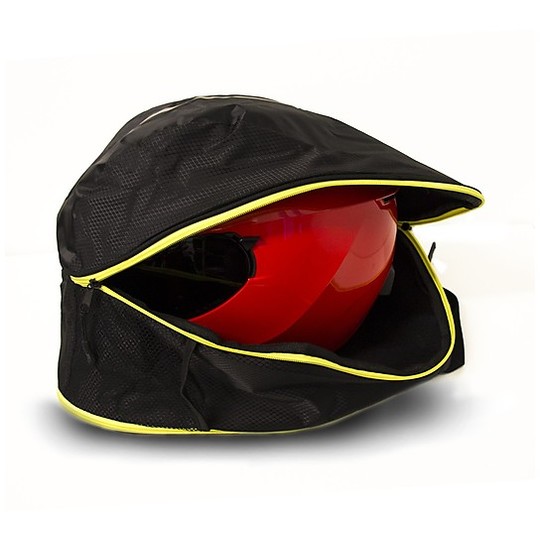 Motorcycle Helmet Backpack Oj Atmosphere M164 ROUND Black Yellow