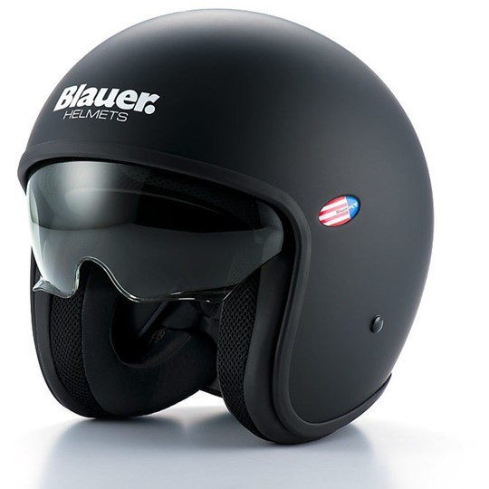 Motorcycle helmet Blauer Jet Pilot 1.1 HT Fiber Mono Matt Black