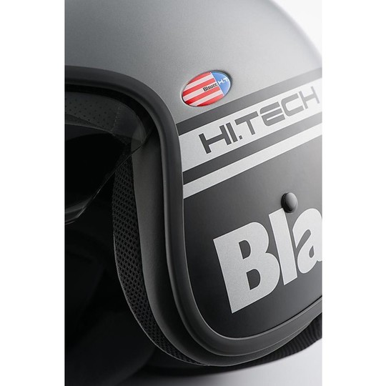Motorcycle helmet Blauer Jet Pilot 1.1 HT Fiber Multicolor Grey,