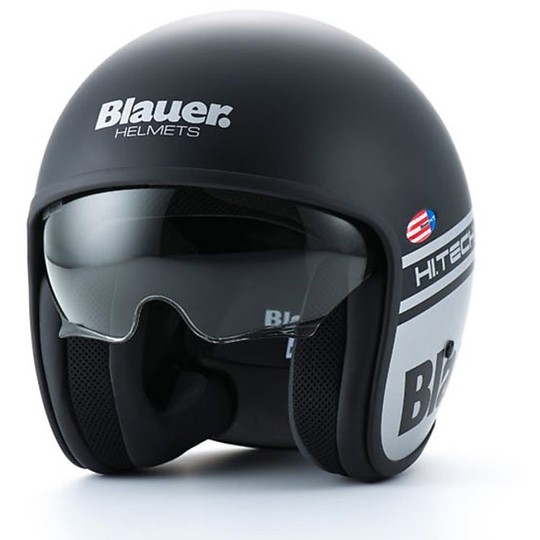Motorcycle helmet Blauer Jet Pilot 1.1 HT Fiber Multicolor Matt Black Grey