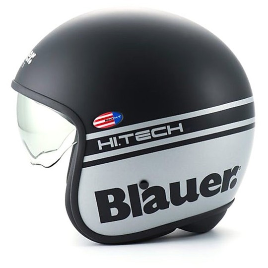 Motorcycle helmet Blauer Jet Pilot 1.1 HT Fiber Multicolor Matt Black Grey