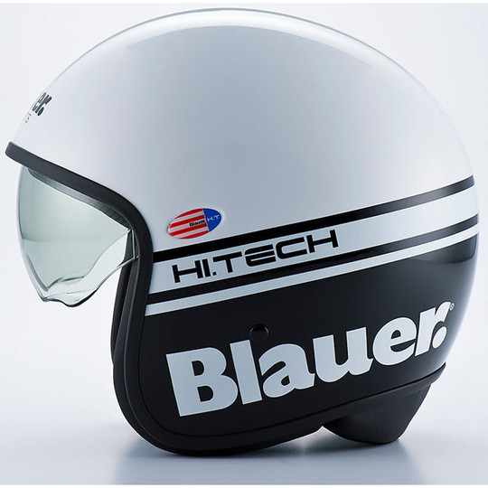 Motorcycle helmet Blauer Jet Pilot 1.1 HT Fiber Multicolor White Black