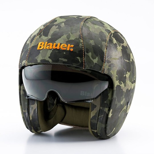 Motorcycle helmet Blauer Jet Pilot 1.1 HT Leather Camouflage