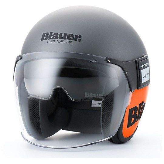 Motorcycle helmet Blauer Jet POD With Visor Titanium Orange