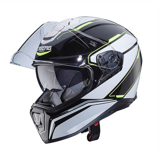 Motorcycle Helmet Caberg Integral Model Drift Tour Black / White / Fluo