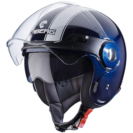 Motorcycle helmet Caberg Jet Uptown Legend Blue Night White