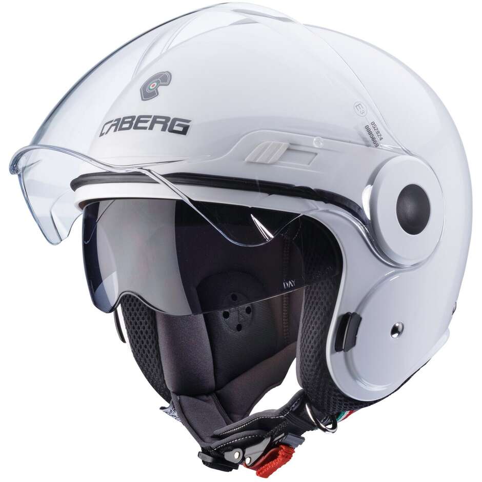Motorcycle Helmet Caberg visor Jet Double Uptown White