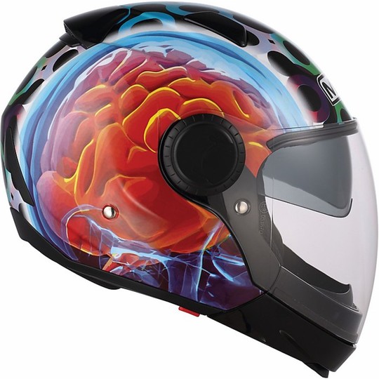Motorcycle Helmet Chin Mds by Agv Sunjet Detachable Multi Brainstorm Black