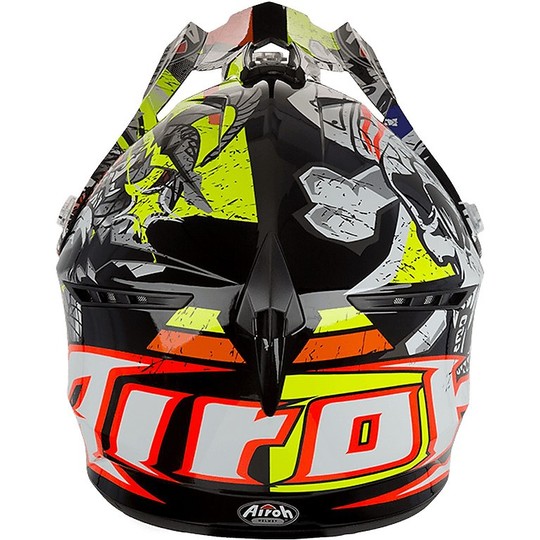 Motorcycle Helmet Cross Enduro Airoh Switch PIRATE Polished