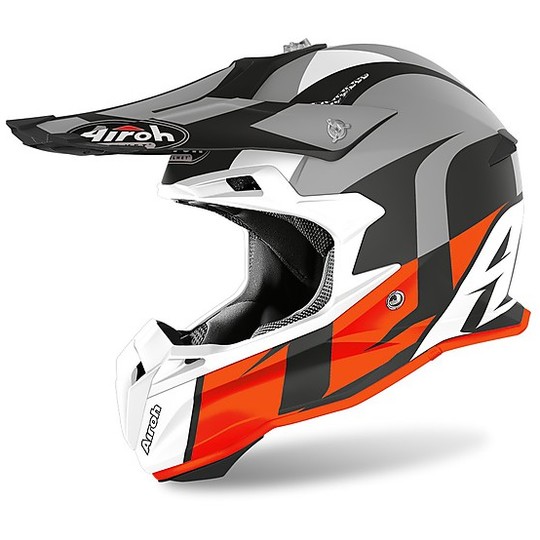 Motorcycle Helmet Cross Enduro Airoh TERMINATOR OPEN VISION Shoot Orange Matt