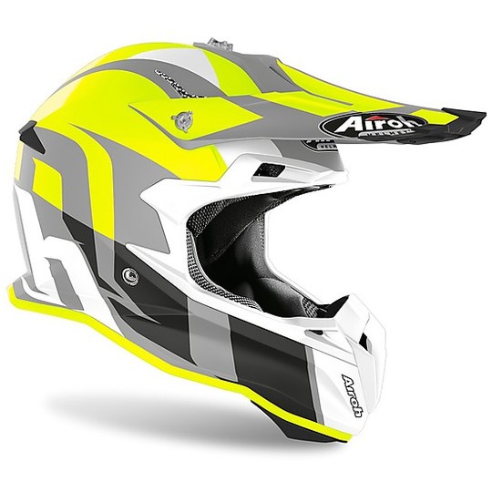Motorcycle Helmet Cross Enduro Airoh TERMINATOR OPEN VISION Shoot Yellow Opaque