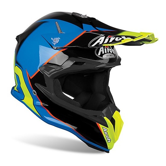 Motorcycle Helmet Cross Enduro Airoh Terminator Open Vision SLIDER Light Blue