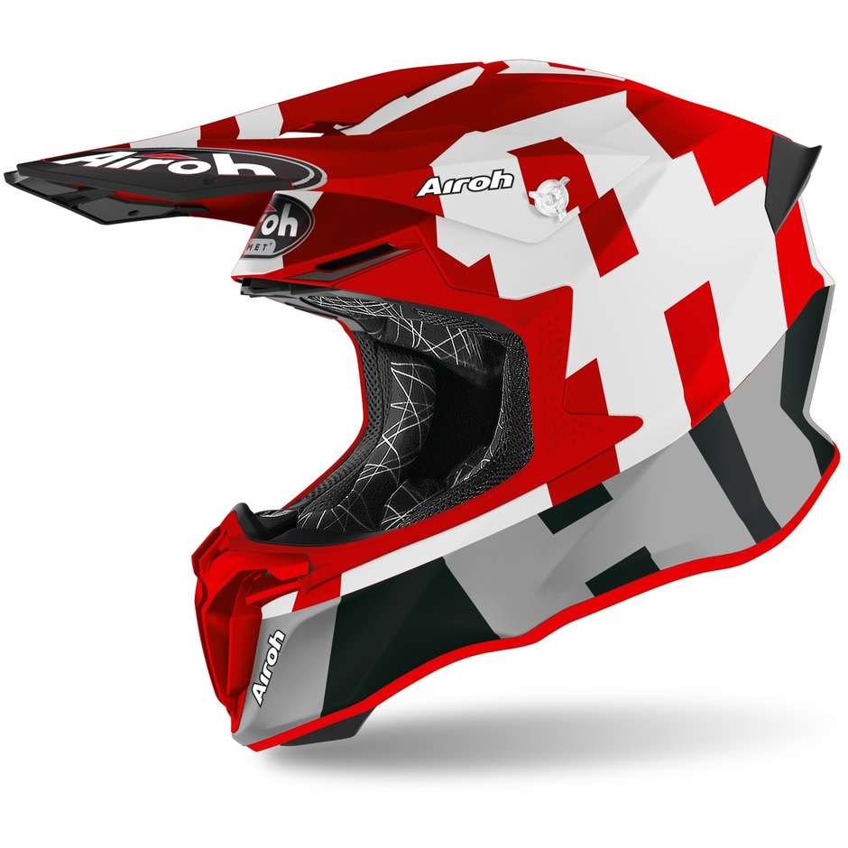 Motorcycle Helmet Cross Enduro Airoh TWIST 2.0 Frame Red Matt