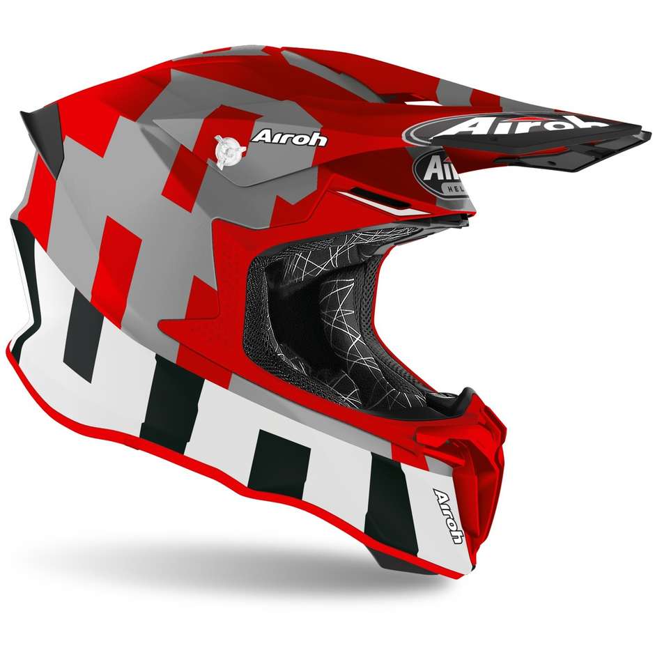 Motorcycle Helmet Cross Enduro Airoh TWIST 2.0 Frame Red Matt
