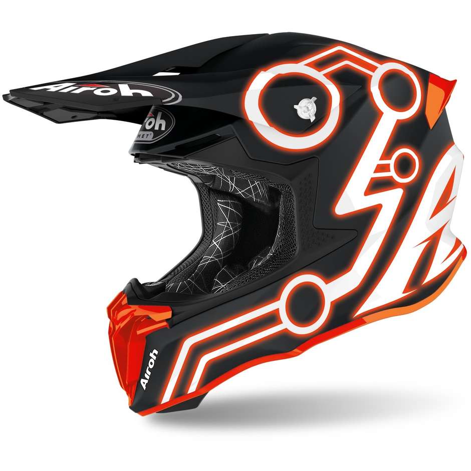 Motorcycle Helmet Cross Enduro Airoh TWIST 2.0 Orange Neon Matt