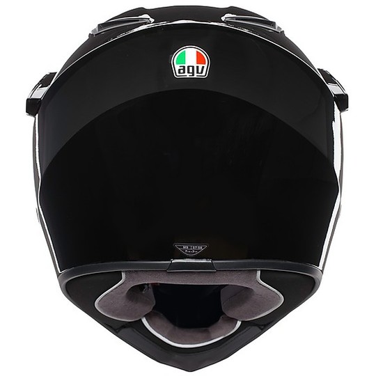Motorcycle Helmet Cross Enduro Carbon AGV AX9 Mono Glossy Black