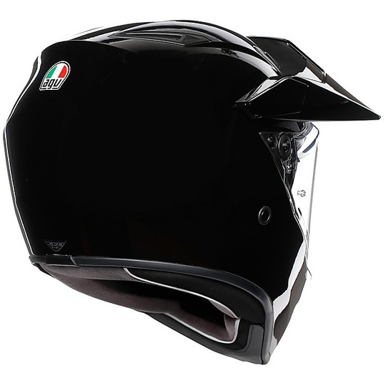Motorcycle Helmet Cross Enduro Carbon AGV AX9 Mono Glossy Black