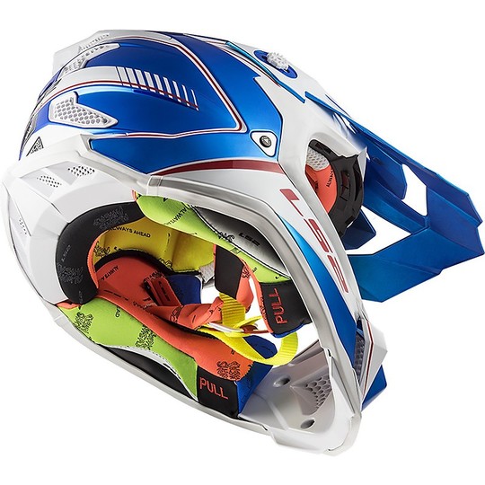 Motorcycle Helmet Cross Enduro Ls2 MX470 SUBVERTER Power Chrome Blue