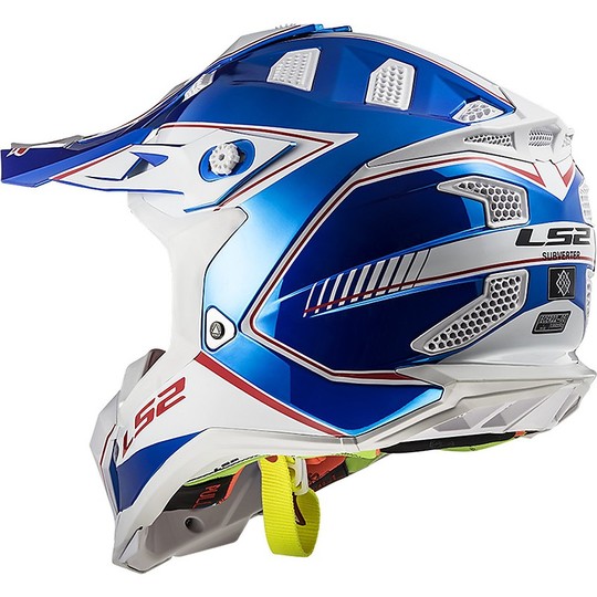Motorcycle Helmet Cross Enduro Ls2 MX470 SUBVERTER Power Chrome Blue