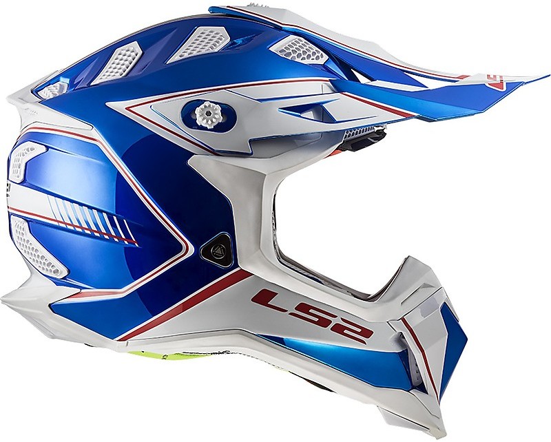 LS2 Motocross-Helm MX 470 Subverter Power Chrom/Blau 