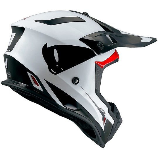 Motorcycle Helmet Cross Enduro Ufo QUIVER White Black
