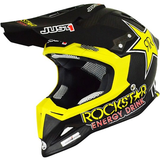 Motorcycle Helmet Cross Just 1 J12 Rockstar Energy Drink Matt