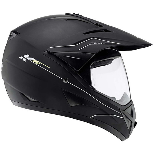 Motorcycle Helmet Cross Turismo Integral Kappa KV10 With Visor Matte Black