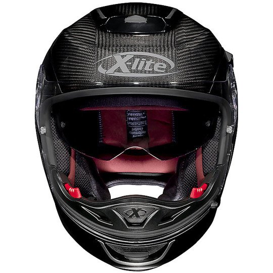 Motorcycle Helmet Crossover P / J Carbon X-Lite X-403 GT Ultra Carbon Meridian N-com 008 Black Red