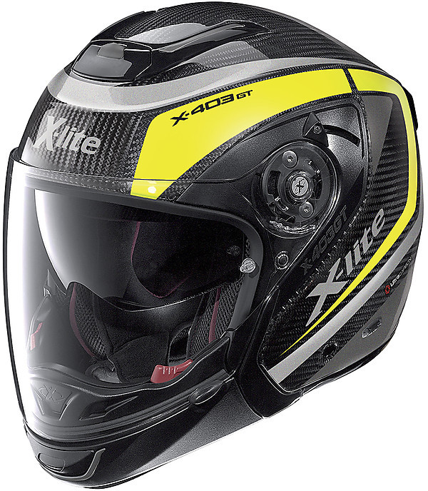 Motorcycle Helmet Crossover P J Carbon X Lite X 403 Gt Ultra Carbon Meridian N Com 009 Black Yellow For Sale Online Outletmoto Eu