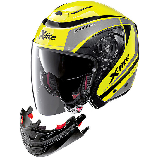 Motorcycle Helmet Crossover P / J Fiber X-Lite X-403 GT Meridian N-com 010 Yellow Led