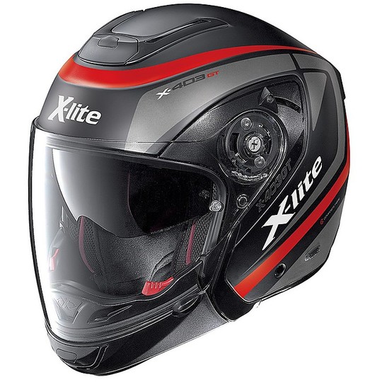 Motorcycle Helmet Crossover P / J Fiber X-Lite X-403 GT Meridian N-com 012 Matte Black