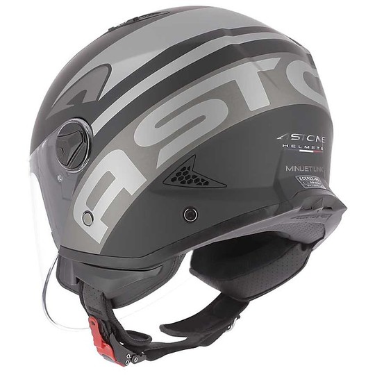 Motorcycle Helmet Demi-Jet Astone MINIJET LINK Matt Black